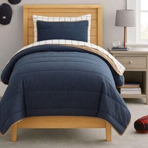 Pottery Barn Teen Camden Reversible Comforter & Sham Set Twin XL New